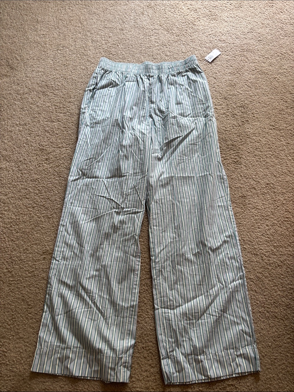 Old Navy Light Blue & Teal Striped Pants